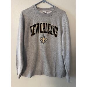 New Orleans Saints grey embroidered sweatshirt women's large